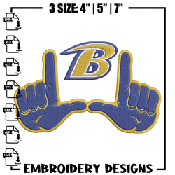 Baltimore Ravens Hand embroidery design, Ravens embroidery, NFL embroidery, sport embroidery, embroi266