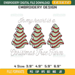In My Heart is a Christmas Tree Farm Embroidery