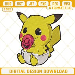 Baby Pikachu Embroidery Designs, Cute Pokemon Machine Embroidery Files.jpg