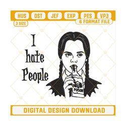 I Hate People Embroidery Files, Wednesday Poison Bottle Embroidery Designs.jpg