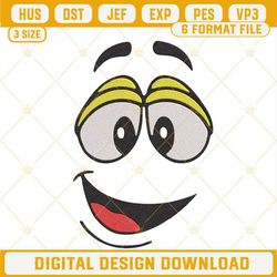 M And M Faces Yellow Embroidery Design, M And M Embroidery Design File.jpg