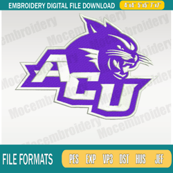 Abilene Christian Wildcats Embroidery Designs, NCAA Logo Embroidery Files, Machine Embroidery Design File,Embroidery des