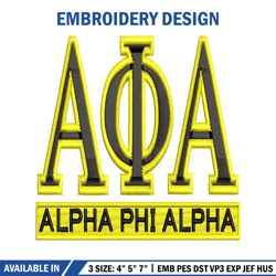 Alpha Phi Alpha embroidery design, Alpha Phi Alpha embroidery, logo design, embroidery fil206