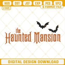The Haunted Mansion Logo Embroidery Designs, Disney Movie Embroidery Files.jpg