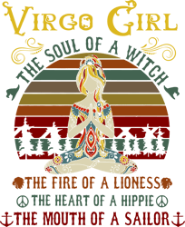 Virgo Girl The Soul Of A Witch Svg, Zodiac Sign Svg, Black Woman Svg, Black Girl Magic Svg, Horoscope Svg