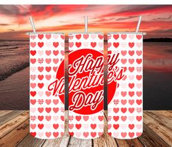 Red Happy Valentines Day Tumbler, Valentine Tumbler Design, Design 20oz Skinny Tumbler PNG, Instant download(4)
