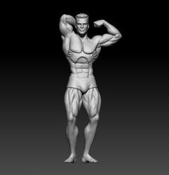 3D Model STL file Bodybuilder Athlete for 3D printing