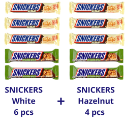 Chocolate candies "SNICKERS" the order includes 10 pcs