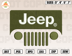 Jeep Logo Embroidery Design, Machine Embroidery, Car Embroidery Pattern, Pes Design Brother , Digital Download