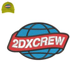 2Dxcrew Embroidery logo for Cap,logo Embroidery, Embroidery design, logo Nike Embroidery