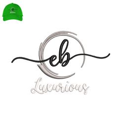 EB Luxuriaus Embroidery logo for Cap,logo Embroidery, Embroidery design, logo Nike Embroidery