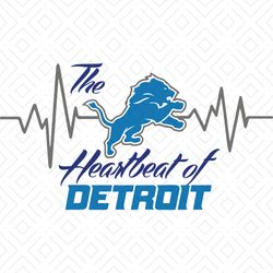 Detroit Lions Heartbeat svg, nfl svg, eps, dxf, png, digital file
