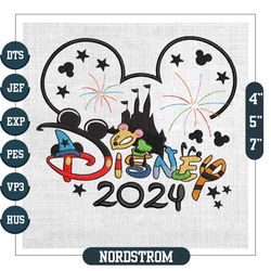 Disney Character And Friends Mickey Kingdom Festival Embroidery