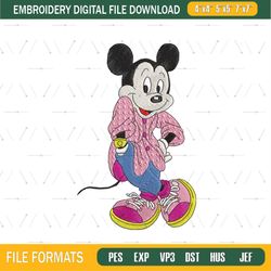Mickey Fashion Embroidery Design ,png