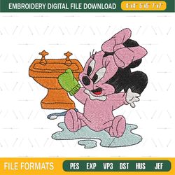 Baby Disney Minne Mouse Embroidery File Png