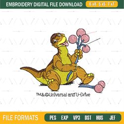 Land Before Time Dinosaur Littlefoot Embroidery png