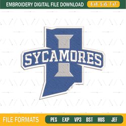 Indiana State Sycamores Embroidery Designs png