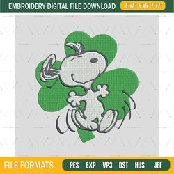 Snoopy St Patricks Day Embroidery Design