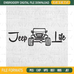 Jeep Life Embroidery File
