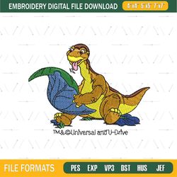 Baby Dinosaur Littlefoot Embroidery png
