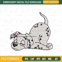 Tired Dalmatian Puppy Embroidery