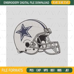 Dallas Cowboys Helmet embroidery design, Cowboys embroidery