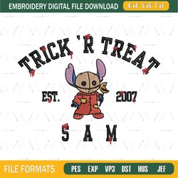 Halloween Machine Embroidery Pattern, Horror Characters Embroidery Designs