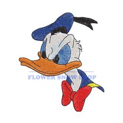 Donald Duck Angry Face Embroidery