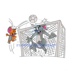 Goalkeeper Tom and Jerry Embroidery
