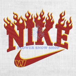 Washington Commanders Nike Flaming Logo Embroidery