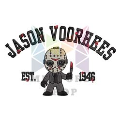 Jason Voorhees Est Embroidery Files Png