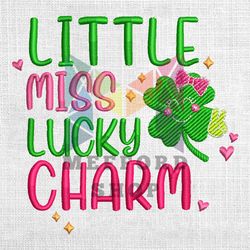 Little Miss Lucky Charm Embroidery Design