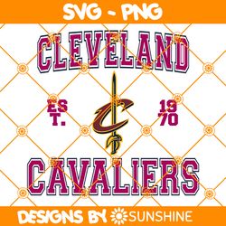 Cleveland Cavaliers est 1970 Svg, Cleveland Cavaliers Svg, NBA Team SVG, America Basketball Team Svg