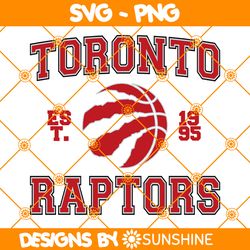Toronto Raptors est 1995 Svg, Toronto Raptors Svg, NBA Team SVG, America Basketball Team Svg