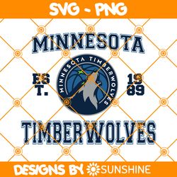 Minnesota Timberwolves est 1989 Svg, Minnesota Timberwolves Svg, NBA Team SVG, America Basketball Team Svg