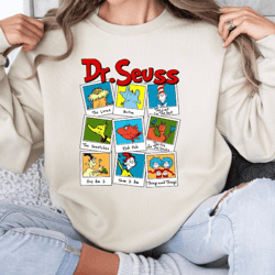 Read Across America Cartoon Characters Shirt, Dr Seuss Shirt, Reading Day Sweatshirt, Dr Seuss Birthday Party Shirt, Dr