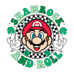 Super Mario Shamrock And Roll Svg Digital File