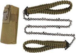Pocket Survival Hand Chainsaw with Paracord Handle, Ideal as Outdoor Camping, Hiking, Fishing,Emergency Tools(UScustomer