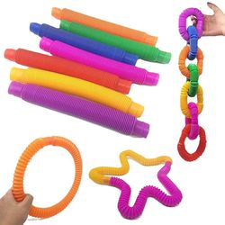 Pop Tubes, Tube Fidget Toys for Kids and Sensory Toys for Children and Adult, Fidget Tubes for Stress (US Customers)