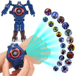 Super Hero Watch for Boys 21 Images Projector 3D Watch Wall Image Projector Smart Watch Digital Wrist Watch(UScustomers)