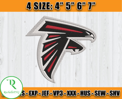 Atlanta Falcons Embroidery, NFL Falcons Embroidery, NFL Machine Embroidery Digital, 4 sizes Machine Emb Files-18-Rochell