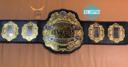 IWGP World Heavy Weight Wrestling Championship V2 Title Replica Blue Belt Adult Size 2MM