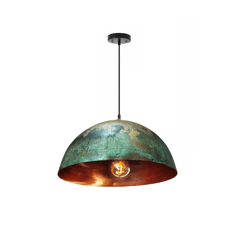 Oxidized Dome Pendant Light Brass Lampshade Ceiling Light , Copper Handmade Lighting Kitchen Island light ,Copper Lamp