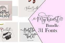 My heart Font bundle - Calligraphy, script, and more