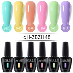 6pcs Manicure set Color 15ml Summer Series Gel Nail Polish Set Permanent Nail Polish Kit Hybrid Varnish All
