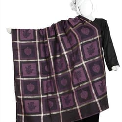 banarsi jecquard wool shawl