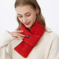 electric heated neck scarf winter warm neck wrap with 3 gear temperature control no battery